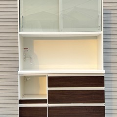 松田家具 キッチンボード 食器棚 キッチン家具 ブラウン