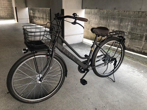 【決まりました】1週間しか乗ってません　27インチ　6段階ギア　横広カゴ　太タイヤ