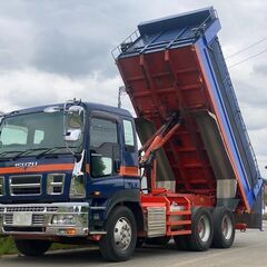 【J-0046】いすゞ　ギガ　CXZ52K8　大型　ダンプ　平成19年式　最大積載量8400kg　極東開発　自動コボレーン　メッキパーツ　車検付 茨城県の画像