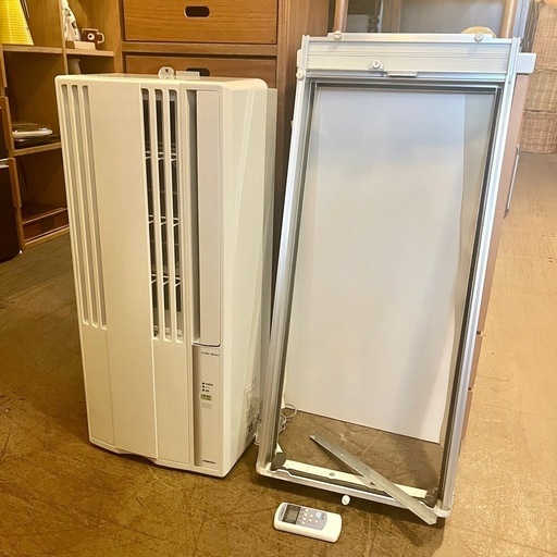 《売約済》【武蔵小山店】 CORONA 窓用エアコン リモコン 付き　CW-1621 CW1621 エアコン 冷房 窓型エアコン 窓エアコン 冷房機 ルームエアコン クーラー 工事不要 コロナ