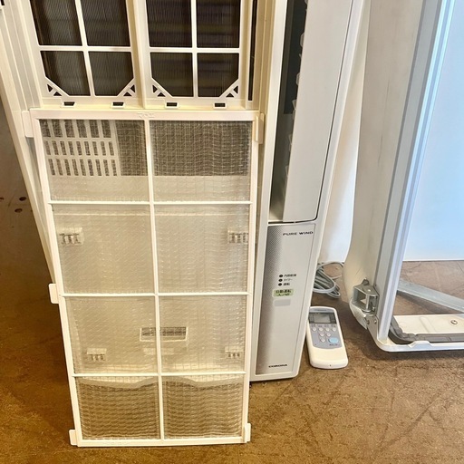《売約済》【武蔵小山店】 CORONA 窓用エアコン リモコン 付き　CW-1621 CW1621 エアコン 冷房 窓型エアコン 窓エアコン 冷房機 ルームエアコン クーラー 工事不要 コロナ