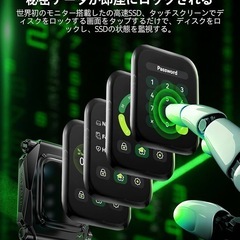 MOVE SPEED SSD 外付け 1TB タッチスクリーン＆暗号化機能 リアルタイム表示 の画像