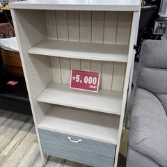 引き出し付き 収納ラッホワイト×水色