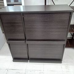★ジモティ割あり★  収納棚 ダークブラウン W92×D35×H...