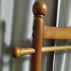 衣装ハンガー　木製ラックの画像