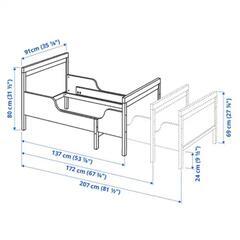 ２台IKEA イケア
SUNDVIK スンドヴィーク
伸長式ベッドフレームとすのこの画像