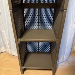 【収納ラック E-RACK 4段 ブラウン】の画像