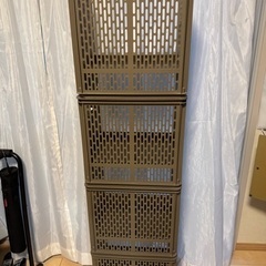 【収納ラック E-RACK 4段 ブラウン】の画像