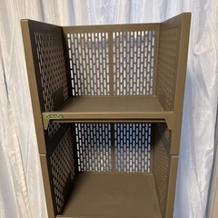【収納ラック E-RACK 4段 ブラウン】の画像