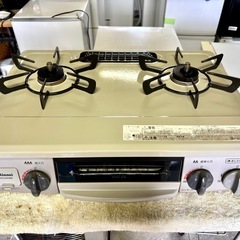 【美品・グリル未使用】✨　2021年製 Rinnaiガステーブル左強火力 都市ガス用
の画像