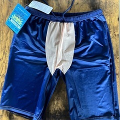 スイムパンツLL ルーズシルエットスパッツ ネイビー UPF 50+の画像