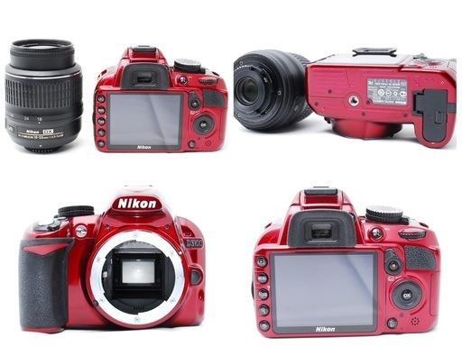 Nikon D3100赤☆初心者歓迎！操作説明書・バッグ付きのフル