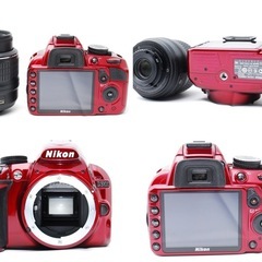 Nikon D3100赤☆初心者歓迎！操作説明書・バッグ付きのフルセットですぐに撮影可能の画像