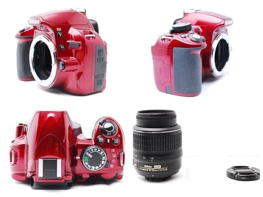 Nikon D3100赤☆初心者歓迎！操作説明書・バッグ付きのフルセットで