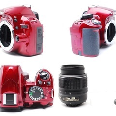 Nikon D3100赤☆初心者歓迎！操作説明書・バッグ付きのフルセットですぐに撮影可能の画像