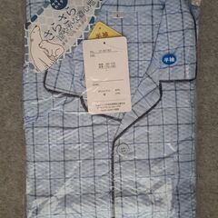 新品 Lサイズ 半袖 チェック柄パジャマ 上のみ
