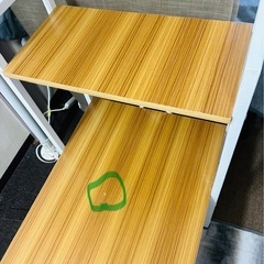 収納棚付　ローデスク　ナチュラル＆ホワイトカラー　の画像