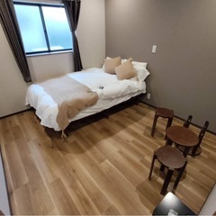 🉐新品　天然木 ダブルベット 耐荷重500kg　ダークブラウン
