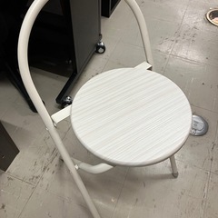 2505-731 折りたたみチェア ホワイト キズ汚れ有り