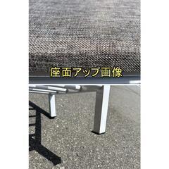 玄関イス　腰掛　布張り　グレー　F-DD-472-0520A　「オフィス家具のワンツーマート」の画像
