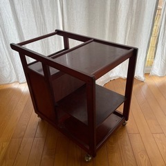 昭和レトロ　キッチン/ワゴン/カウンター/車輪付きの画像