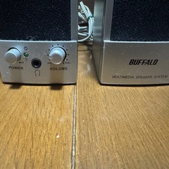BUFFALO マルチメディアスピーカー　3.5mmステレオミニプラグ　バッファロー　BSPKMA01SVA スピーカーの画像