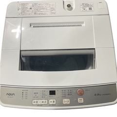 2024高い素材  アクアAQUA2021年製全自動洗濯機6.0㎏AQW-S60J(W) (ぷるこぎ 洗濯機