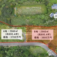 西之表市西之表【売地】事業向き雑種地高台眺望良分割売B地895坪...