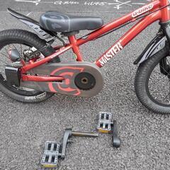 中古子供自転車３５６４　d-bike    14インチ　ギヤなし　 身長９３㎝前後　＊最初は工具不要のワンタッチでペダルを外しバランスバイクとして遊んで、自信ついたらペダルをつけ自転車として乗ります。（２枚目の写真参照）の画像