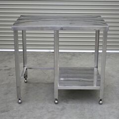 ≪zyt2192ジ≫ ステンレス作業台 幅90cm 奥行60cm 高さ80cm 下段ハーフサイズ 店舗/厨房/設備/DIY/ガレージ/中古厨房機器/宮城県仙台市 70519-06の画像
