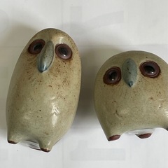 フクロウのスパイス入れ2個の画像