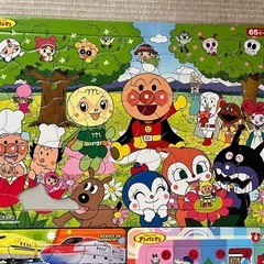 パズル5個セット　アンパンマン　プラレール　鬼滅の刃の画像