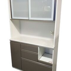 ニトリ キッチンボード アルミナ 幅120 ハイグロス シルバー...