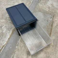 【中古品】収納ケース 紺色 ブルーの画像