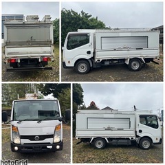 商談可能！低走行36210km！実走行、修復歴無し！H28年日産アトラス！ガソリンAT車！フレーム腐食無し！シングルタイヤ、加工車、工事、工作、平ボディの画像