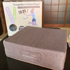 【美品】トランポリンクッションシェイパー　ブラウン　エクササイズ...