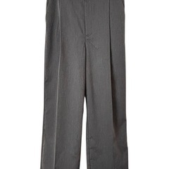 短め 裾上げ レディースタックパンツ Chaco closet チャコクローゼット タックワイドパンツ ボトムス グレー M ワイドスラックス プチの画像