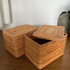【お渡し先決定】MUJI  ラタンバスケット　2個セット