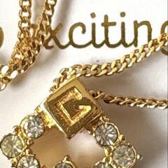 ⭐️ジバンシィービンテージ　ネックレスストーン　Gロゴ　❣️ゴールドの画像