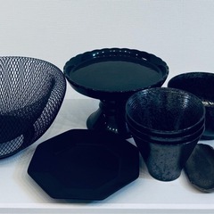黒い食器　益子焼含む　１０点セット