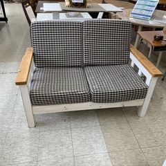 【ジモティー割引で最大15％OFF⭐️】 2人掛けソファー チェック柄