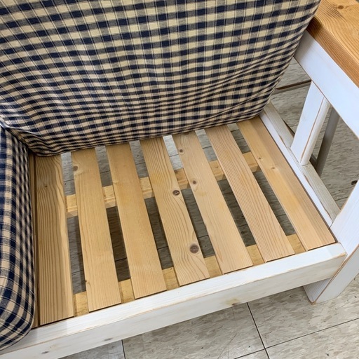 【ジモティー割引で最大15％OFF⭐️】 2人掛けソファー チェック柄