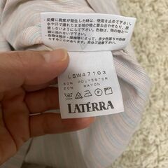 LATERRA(ラテラ)　レディース　長袖シャツ　ストライプ　Mサイズ　の画像