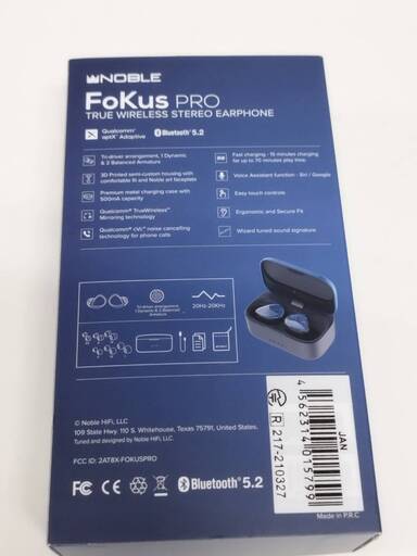 NOBLE FoKus PRO 高品質 ワイヤレスイヤホン