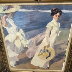 ホアキン・ソローリャ 「海辺の散歩」複製画 プリントの画像