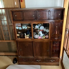 無料　0円　昔ながら　食器棚　収納棚　茶の間