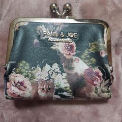 ポール&ジョー　ねこ柄　２つ折り　ガマ口　財布