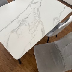 大理石！椅子セット！ダイニングテーブルの画像