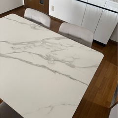 大理石！椅子セット！ダイニングテーブルの画像