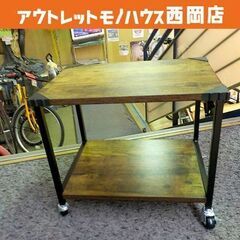 プリンター台 幅43×奥行31×高さ37㎝ キャスター付き ブラ...